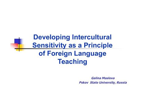 Pdf Developing Intercultural Sensitivity As A Principle Of · Of