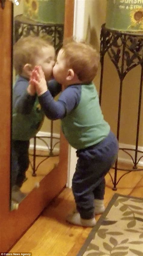 Adorable Baby Who Can T Stop Kissing Himself In The Mirror Becomes