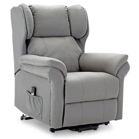 Oakford Electric Rise Recliner Bonded Leather Armchair Lounge Mobility
