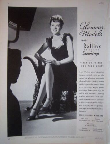 1939 rollins runstop stockings hosiery glamour model vintage ad ebay