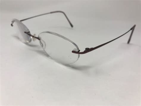 marchon airlock2 eyeglasses frame rimless 760 135mm burgundy polish xj41 ebay