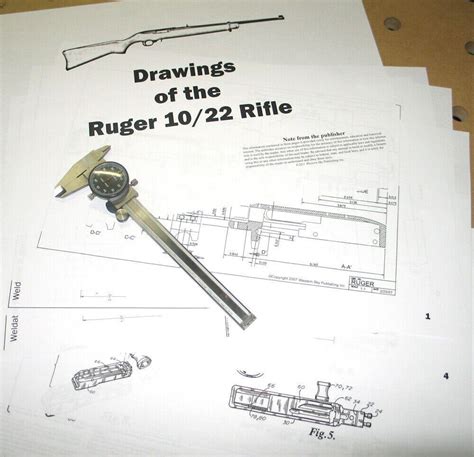 Ruger 1022 Rifle Drawings Receiver Blueprints 3893196199