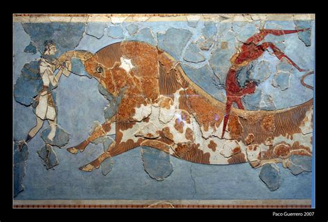 Salto Del Toro Fresco Del Palacio De Knossos Creta Museo Flickr