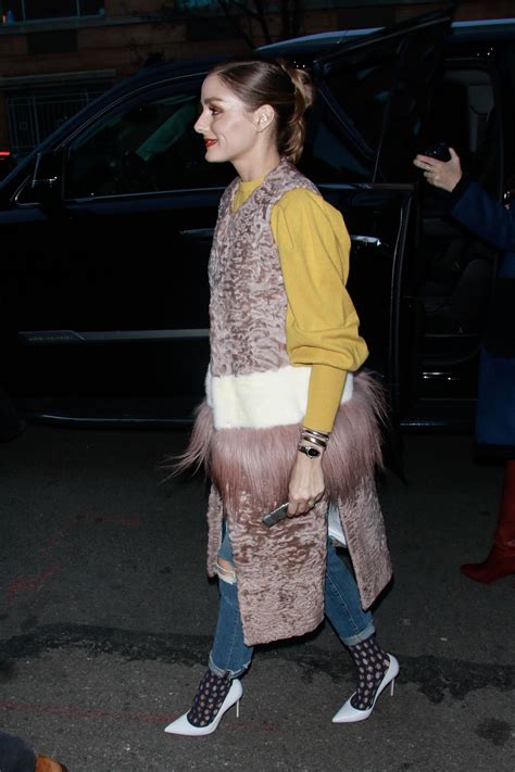 Olivia Palermo Arrives At Jonathan Simkhai Show At New York Fashion