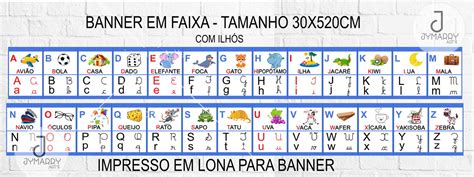 Banner Faixa Alfabeto 4 Formas Feito Em Lona 520 Metros Elo7