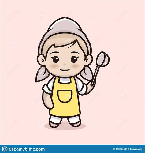 Chibi Anime Girl Mascot And Character Design Cartoon Vector