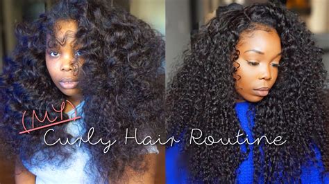 Curly Hair Routine How I Revive My Curly Hair Extensions Youtube