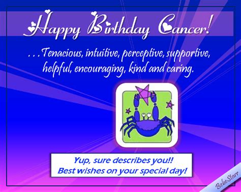 See the 21 best gifts for a cancer man. Happy Birthday Caring Cancer! Free Zodiac eCards, Greeting ...