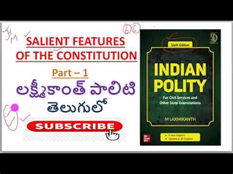 L 5 Indian Polity Laxmikanth 6th Edition In Telugu Indian Polity For