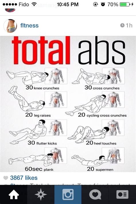 Easy Ab Workout Total Ab Workout 5 Minute Abs Workout Abs Workout