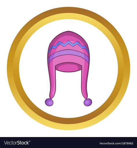 Download Cute winter hat icon Royalty Free Vector Image