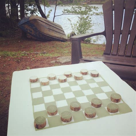 Outdoor Checker Board For The Cottage Outdoor Checkers Chess Board