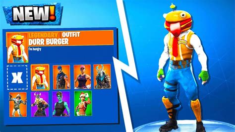 New Durr Burger Skin Confirmed Fortnite Season 5 Skins Leaked Durr