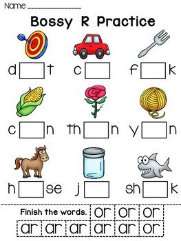 Bossy R Worksheets Fun Worksheets For R Controlled Vowels By Miss Giraffe