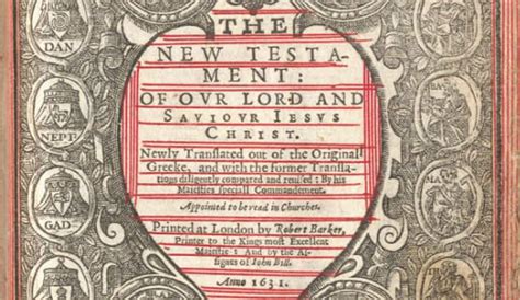 17th Century ‘wicked Bible Instructs Readers ‘thou Shalt Commit Adultery The Washington Post