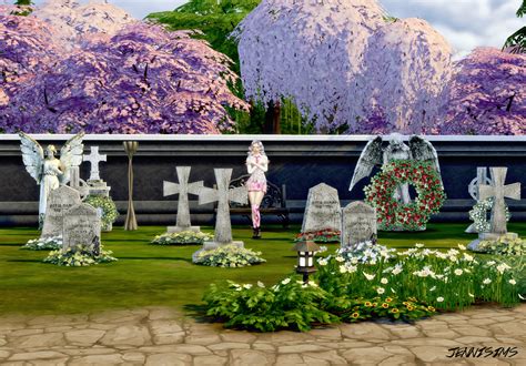 Sims 4 Ccs The Best Cemetery Gravestones And Statues By Jennisims