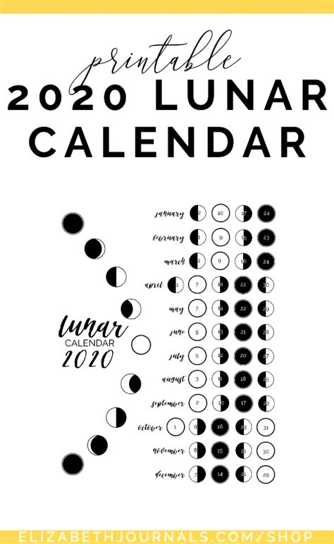 Get Moon Phase Calendar 2021 Printable Best Calendar Example