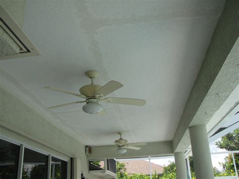 They attract dust and are more difficult to paint or to repair the textured ceilings. Pool Patio Ceiling Repair - Knockdown Texture - Merritt Island