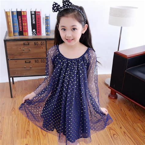 2015 Cute Summer Long Sleeve Girl Print Dress 3 4 5 6 7 8 9 10 11 12 13