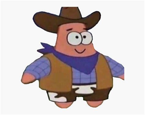 Howdy Patrick 🤠 ️ Spongebob With A Cowboy Hat Hd Png Download Kindpng