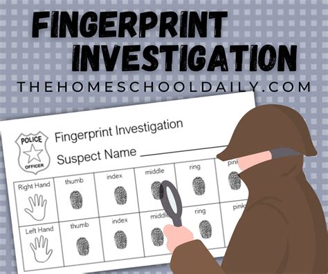 Free Fingerprint Investigation Printables The Homeschool Daily