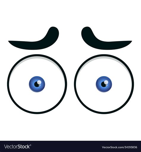 Scared Eyes Icon Cartoon Style Royalty Free Vector Image
