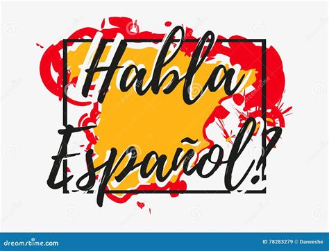 Usted Habla Español Ilustración Del Vector Ilustración De Muestra