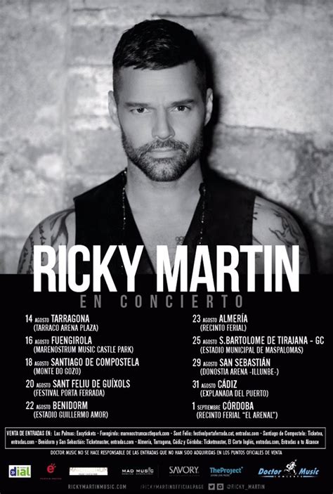 La Gira De Ricky Martin Pasará Por Fuengirola Málaga Almería Cádiz