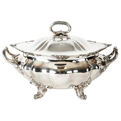19th Century Old Sheffield Plate Armorial Tureen For Sale At 1stdibs