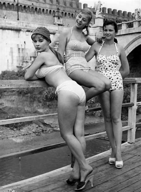 Three Italian Girls Vintage Swimwear Vintage Girls Vintage Beauty