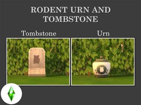 Mod The Sims Pet Rodent Tombstone Urn Pet Rodents Sims Pets Urn