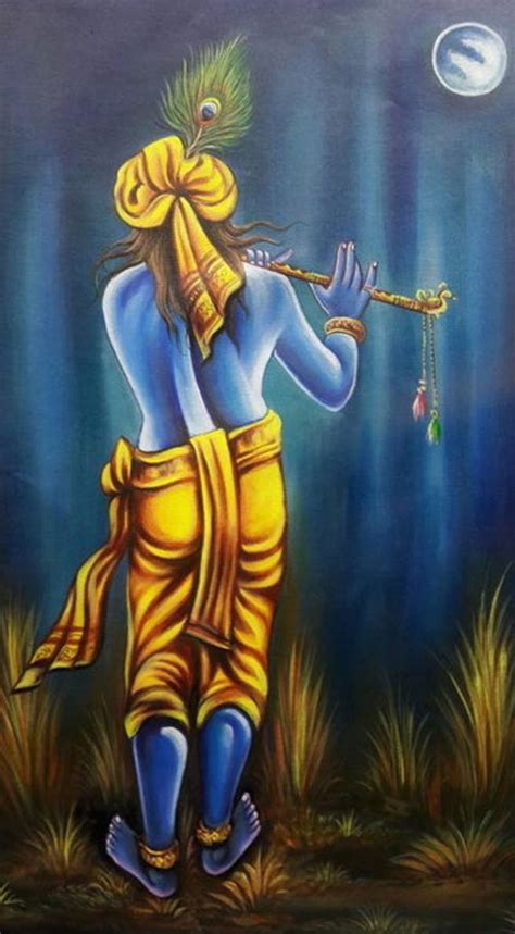 Lord Krishna Painting Original Krishna Painting On Canvas Painting By