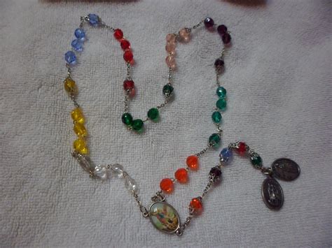The Chaplet Of St Michael Rosaryis Done With Swarovski Crystal Beads