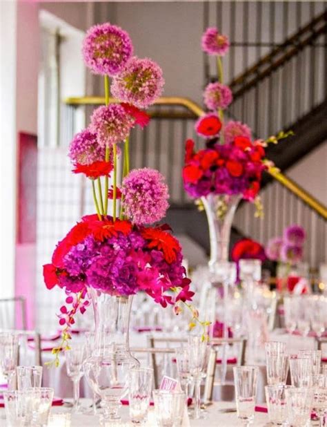 Wedding Flower Centerpieces Using Pink Wedding Flowers