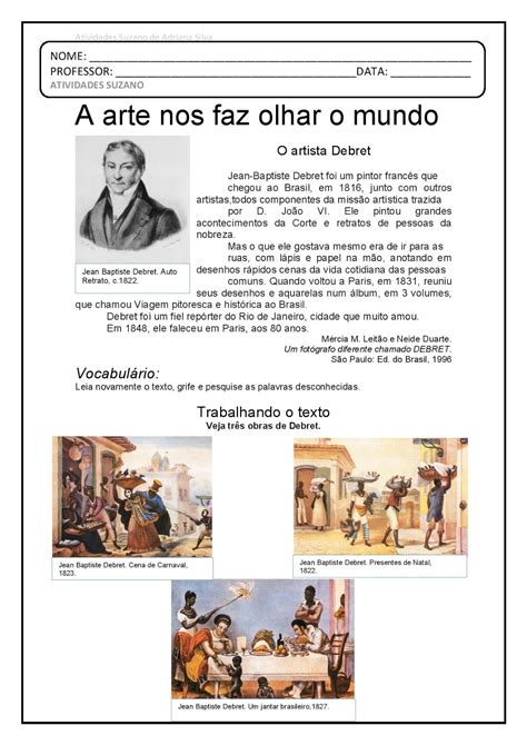 Atividade De Arte 1 Ano Ensino Medio