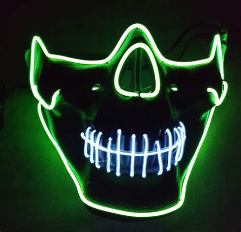 Skull Neon Glow Mask Neon Culture