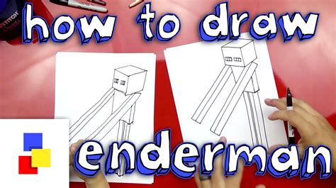 How To Draw Enderman Art For Kids Hub Minecraft Drawings Art For