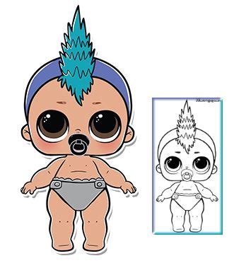 Queen bee doll paint with colorful. Lol Coloring Pages Boy