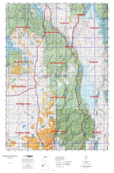 Idaho Hunting Unit 32a Weiser River Topo Maps Hunting Topo Maps And