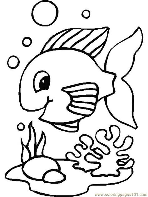 Coloring Pages Happy Fish Animals Fishes Free