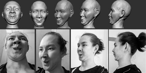 Artstation Sculpting Weird Facial Expressions For Fun