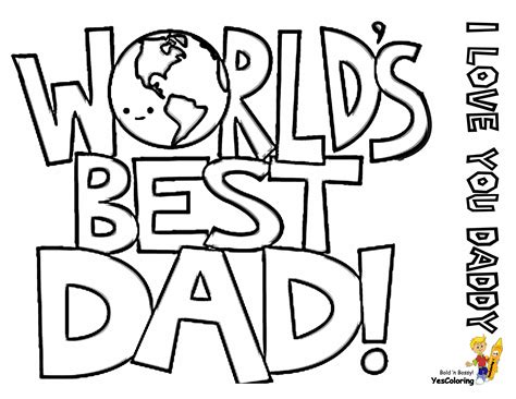 Best Dad Ever Coloring Pages
