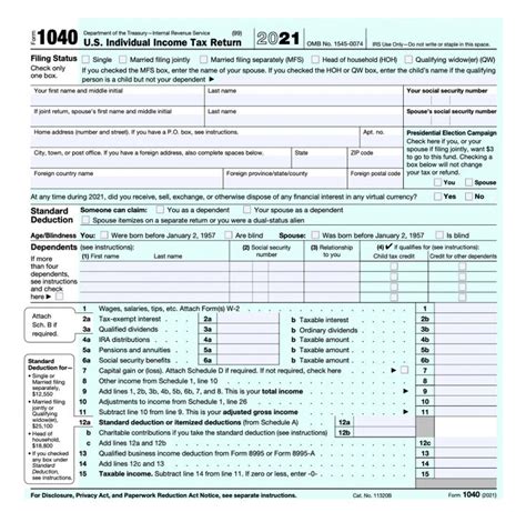 What Is Form 1040 Definition How To Fill It Out Nerdwallet Tax