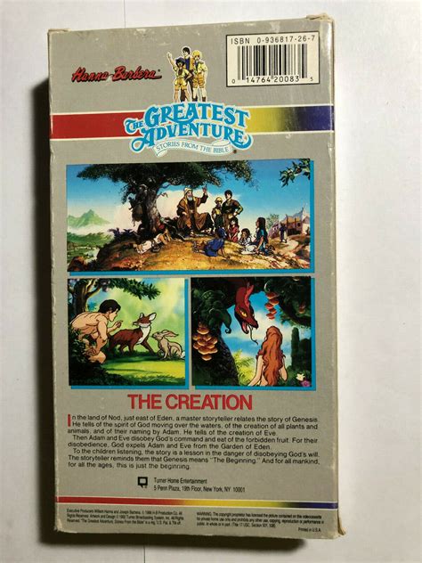 The Greatest Adventure Stories From The Bible The Creation Vhs Hanna