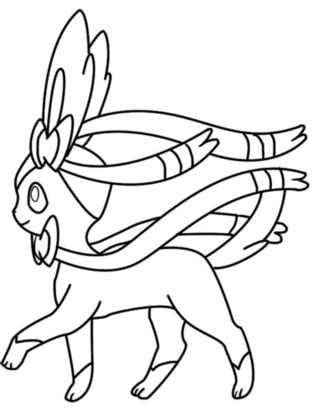 Sylveon Coloring Page 3 By Bellatrixie White On Deviantart