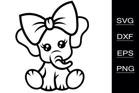 Baby Elephant Svg Free - 60+ DXF Include