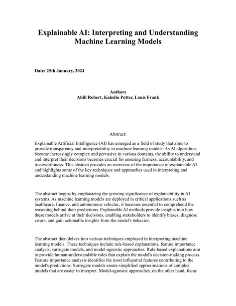 Pdf Explainable Ai Interpreting And Understanding Machine Learning