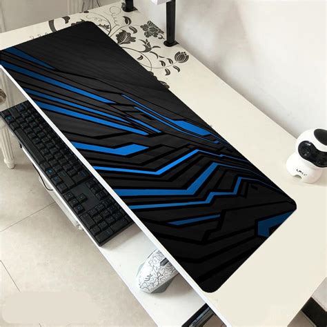 Black Abstract Padmouse Indie Pop 900x400x4mm Gaming Mousepad Game