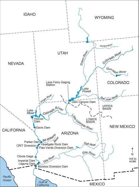 The Colorado River Basin Including The Locations Of The State