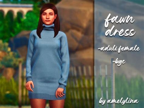 Fawn Dress By Amelylina Sims 4 Clothing Sims 4 Sims